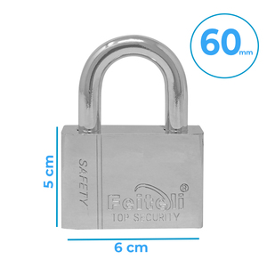 Lucchetto in Ferro Massiccio con Gancio Corto da 60mm e Chiave, Funzione Impermeabile - Product Image 3