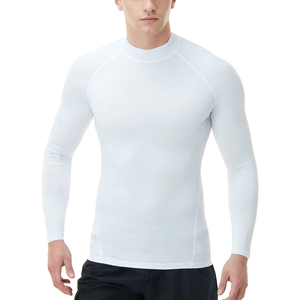 Rashguard OEM ODM Rash Guard Men Sublimation <b>Printed</b> Spandex Bjj Rash Guard Gym <b>Surfing</b> Diving Rashguard Compression Shirts MMA - Product Image 1