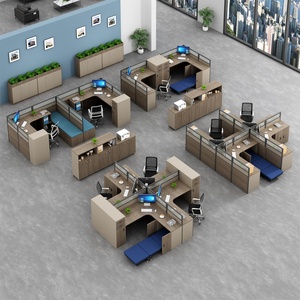 Modern Corner L Shaped Computer Desk Executive Wooden <b>Office</b> <b>Table</b> Adjustable Extendable Ergonomic Dual Workstation for Staff - Product Image 2