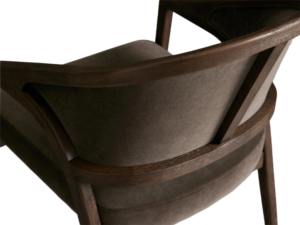 Chaise de salle à manger moderne en tissu capitonné et en bois pour la maison, le bureau et le bar à domicile, meubles de chambre à coucher intérieurs, fabrication artisanale, vente en gros - Product Image 3