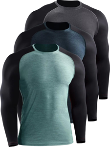 Custom Logo High Quality Wholesale Plain Jiu Jitsu Fitness Shirts <b>Printed</b> Long Sleeve MMA for Men Bjj Rashguard Rash Guard - Product Image 2