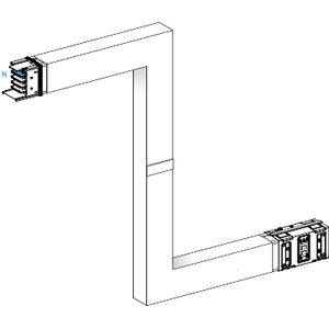 Raccordo per condotti SCHNEIDER Electric KSA1000DZE43F CANALIS-ZED-10 con barriera antincendio, direzione verso l'alto o verso il basso A B C M-TO-M - Product Image 1