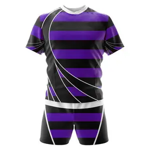 Cotton Rugby Shirt Long Sleeve Customized Sublimation Rugby Shirt and Skirt Custom Unisex Stretch Rugby Best Quality