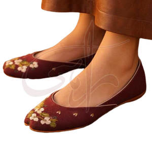 Khussa para Mujer de Color Sólido, Diseño Único, Antideslizante, Parte Superior de Yute, Suela Antideslizante, Alta Calidad, Venta Directa de Fábrica - Product Image 2