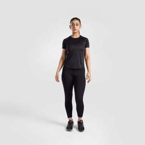 Leggings tricotés taille haute noirs Comfy Pro, décontractés, pour le sport, le fitness et le yoga, motif XL, en Spandex et Nylon de haute qualité - Product Image 4