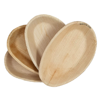 Plateau jetable en bambou Areca, robuste et écologique, 12 pouces/10 pouces, pour mariage, événement, service de salade, voyage, anniversaire, hôtel, super promotion