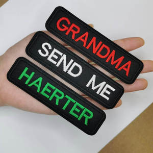 Parches de nombre bordados personalizados para ropa, bolsos, chalecos, chaquetas y camisas de trabajo Parches de etiqueta personalizados Tela de sarga - Product Image 3