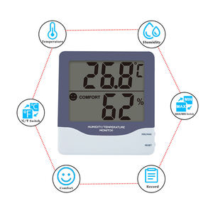 Thermomètre hygromètre numérique LCD d'intérieur avec indicateur de niveau de confort, moniteur de température et d'humidité pour la maison et la chambre de bébé - Product Image 5