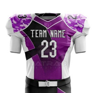 Uniformes de Fútbol Americano al por Mayor, Conjuntos de Ropa Deportiva, Estampados, Transpirables, de Secado Rápido, Manga Corta, 100% Poliéster, Nueva Llegada - Product Image 3