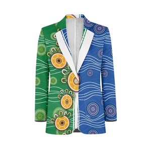 เสื้อเบลเซอร์ผ้าซาติน100% ผ้าโพลีเอสเตอร์3ชิ้นเสื้อเบลเซอร์สำหรับผู้ชายทรงสลิมฟิตลำลองเสื้อแจ็คเก็ตขนาดพลัสไซส์เสื้อเบลเซอร์สำหรับงานปาร์ตี้ของชนเผ่า - Product Image 2