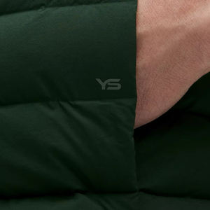 Chaqueta de burbujas de lana sin mangas informal con estampado de logotipo personalizado para hombre, impermeable, transpirable, con cierre de cremallera, talla grande - Product Image 4