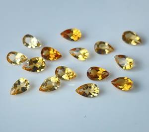 Citrine naturelle coupe poire 3x5mm à facettes-pierre précieuse coupe poire Citrine en vrac de qualité supérieure - Product Image 3