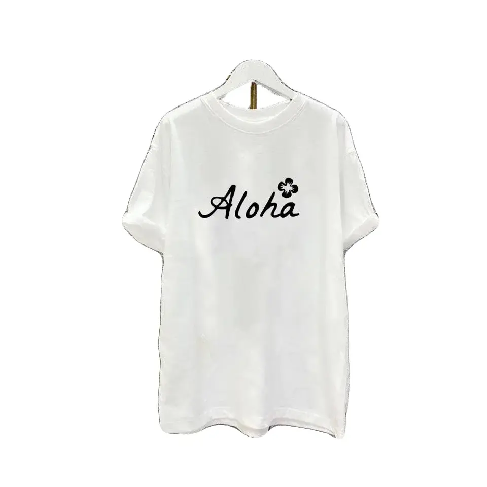 T-shirt in cotone multicolore moda Casual manica regolare tinta unita traspirante serigrafia t-shirt da donna