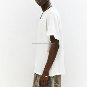 Vente en gros de T-shirts surdimensionnés en coton épais imprimés avec logo personnalisé T-shirts pour hommes - Product Image 5