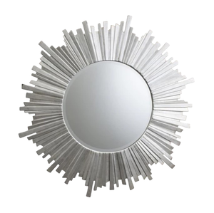 Aluminio Nuevo Hogar decorativo montado en la pared espejo color plata forma redonda con logotipo personalizado disponible al mejor precio - Product Image 1