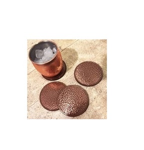 Sous-verre rond en cuivre sous-verres en métal sous-verres en cuivre de taille personnalisée en vente chaude - Product Image 1