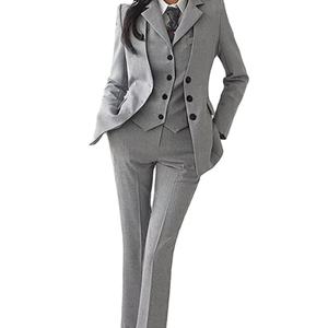 Traje de oficina Vintage de alta calidad para mujer, ropa de trabajo para mujer, trajes de pantalón OL, chaqueta Formal para mujer, chaleco, pantalones, conjunto de 3 piezas 2026 - Product Image 2