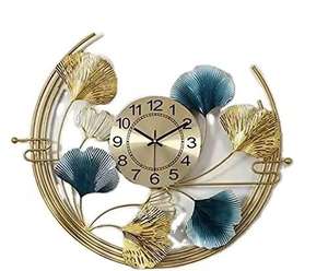 Horloge murale en métal nordique de mode Design moderne atmosphérique horloge murale en verre trempé de Grain de métal - Product Image 5