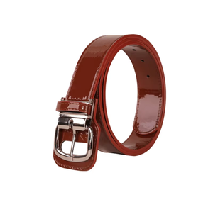 Cinturón de béisbol Logotipo personalizado Tallas grandes Adulto Brillante Patente Calidad PU Cuero Atlético Cinturón de Béisbol Juvenil - Product Image 4