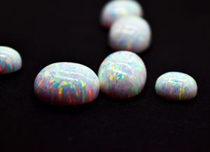 Cabochon ovale en opale de laboratoire 18X14 MM de toutes les tailles disponibles en commande personnalisée Cabochon opale calibré à vendre. - Product Image 5