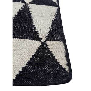 Alfombra Rectangular de Yute y Lana Tejida Plana Indusbar Dwrm-173 Gris y Negra con Patrón Geométrico y Abstracto a Rayas para el Hogar - Product Image 4