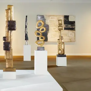 Figura de Animal de Aluminio Chapado en Oro Hecha a Mano, Escultura Pulida Moderna y Antigua para Diseños de Hogar de Tendencia Global, Exportaciones Zahid - Product Image 5