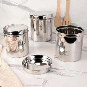 Tarro de almacenamiento de acero inoxidable de larga duración, perfecto para productos secos y especias, almacenamiento elegante de acero inoxidable Jae - Product Image 4