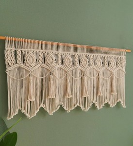 <b>Curtain</b> for Window, <b>Macrame</b> <b>Curtain</b>, Boho Wall Art, Aesthetic Wall Decor, Window Valance - Product Image 2