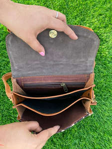 Nouveaux sacs à bandoulière en cuir de fourrure métallique élégant occidental de haute qualité à la mode véritable sacs à main latéraux en cuir de fourrure métallique - Product Image 6