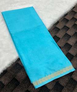 Sari de seda Banarasi negro con trabajo de bordado indio para mujer de fiesta nupcial - Product Image 6