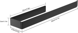 Porte-serviettes en métal Palawan en acier inoxydable noir élégant pratique pour la cuisine de salle de bain moderne livraison gratuite pour les hôtels européens - Product Image 5