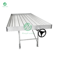 Banc roulant hydroponique grand format avec plateau de culture ABS, système de culture mobile à flux et reflux pour serre