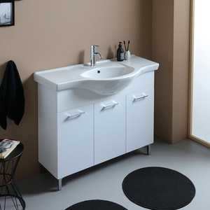 Mueble de Baño con Lavabo Ravenna de 105 cm, con Acabado Blanco para Exportación - Product Image 1