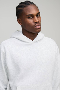 Sudadera con Capucha de Invierno Gruesa de Algodón de Alta Calidad de 370/430 GSM, Lisa, Teñida, de Gran Tamaño, con Logotipo Personalizado, Sudadera de Forro Polar para Hombre - Product Image 3