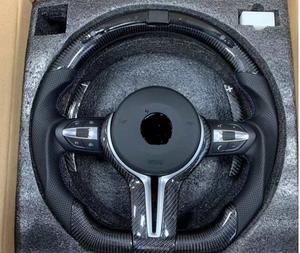 NUEVO Volante Deportivo FAV de Cuero Perforado con Fibra de Carbono y LED, Compatible con las Series de Chasis X5, X6, X7, M1, M2, M3, M4, M6 - Product Image 5