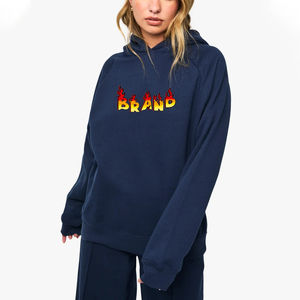 OEM qualité supérieure 100% coton femmes sweats à capuche hiver tenue décontracté lourd 480GSM personnalisé 3D bouffée imprimé logo dames sweat à capuche - Product Image 1