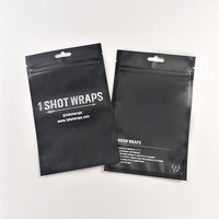 Sachet en plastique noir mat refermable à fermeture éclair, imprimé sur mesure, à trois soudures latérales, pour accessoires
