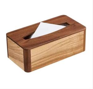 Caja de pañuelos de madera de diseño moderno con soporte metálico para servilletas, de gran calidad, fabricada y exportada. - Product Image 2