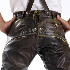 Lederhosen ผู้ชายสไตล์ไฮสตรีทออกแบบได้ตามต้องการลายพื้นกันลมกันรอยยับระบายอากาศขนาดกลาง - Product Image 6