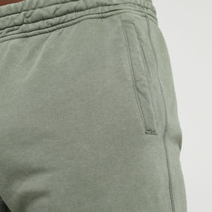 Pantalon de survêtement en molleton vintage de qualité supérieure pour homme, style streetwear, avec fermeture éclair, appliqué et broderie, effet vieilli, par le fabricant - Product Image 5