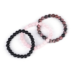 CTB2-NE 8mm bracciale in pietra naturale rosa Zebra <span class=keywords><strong>Jaspers</strong></span> Rhodonite perline bracciali per donne uomini gioielli regalo energia curativa - Product Image 5