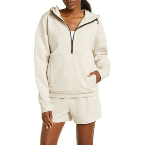 ชุดกางเกงขาสั้นมีฮู้ดสำหรับผู้หญิงชุดกางเกงขาสั้นแบบลำลองสองชิ้นเหนือเข่าแห้งเร็วระบายอากาศได้ดีดีไซน์ตามสั่งใหม่ล่าสุด - Product Image 1