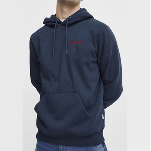 Sudaderas con capucha de lana de algodón de alta calidad para hombre, sudaderas ajustadas de Color sólido, básicos bordados para invierno, venta al por mayor - Product Image 6