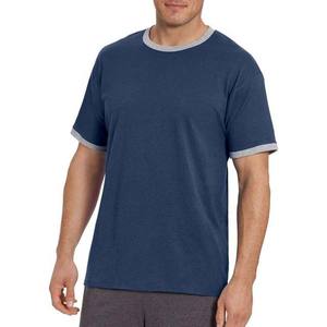OEM Chemises Ringer 100% Coton T-shirts Couleur Unie Vêtements pour Hommes T-shirts à Manches Courtes à Vendre Logo Personnalisé Conception Été - Product Image 4