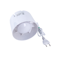Ventilateur de gaine en plastique de 4 pouces personnalisable avec logo pour la ventilation des salles de bain et extracteur d'air silencieux pour cuisines