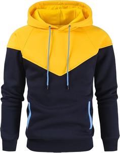 Sweat à capuche pour hommes personnalisé multicolore de haute qualité en polaire épaisse avec des techniques brodées et teintes unies pour l'hiver - Product Image 3