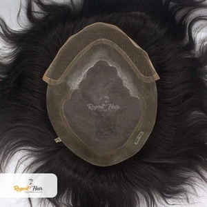 REGENT BWFL Premium pour hommes Toupet Trame nouée à la main avec Remy Hair Natural Wave Styles droits disponibles en stock en gros - Product Image 6