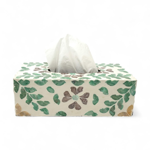 Caja de pañuelos clásica hecha a mano con incrustaciones de nácar, elegante, fabricada en Vietnam, adorno decorativo para el hogar. - Product Image 1