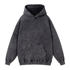 Nouveaux sweats à capuche délavés à l'acide pour hommes 2023 – Style décontracté personnalisé, molleton épais en pur coton, hiver, manches longues, respirant - Product Image 5