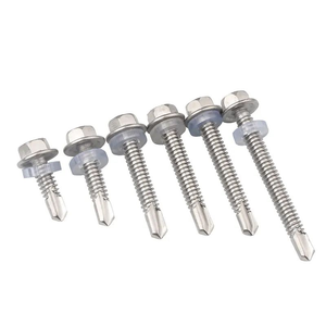 Tornillo Autorroscante de Cabeza Hexagonal de Acero Inoxidable Galvanizado con Zinc para Madera - Product Image 1